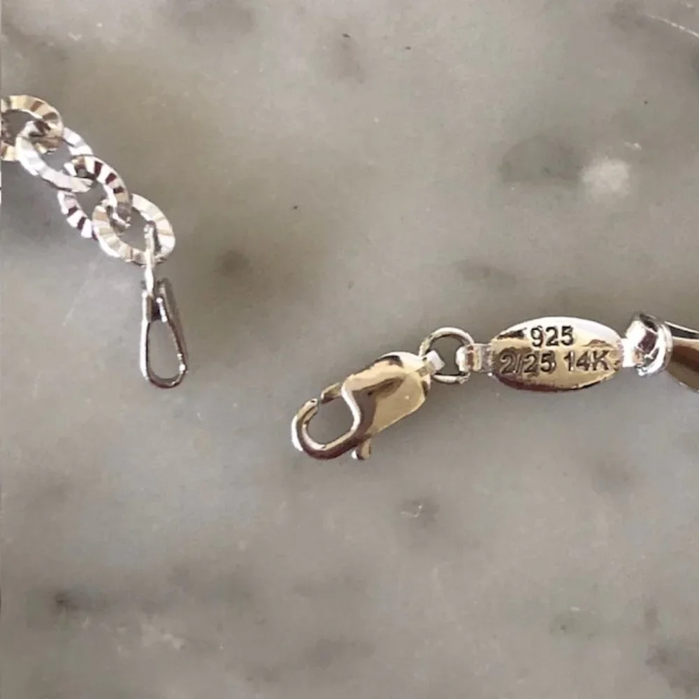 PIERCING PAGODA Italian Silver Bracelet Heart Keyhole Rhinestone Charm